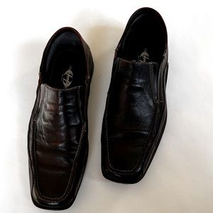 HipOppotamus Men Brown Leather Loafer Shoes , Size 13